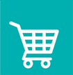 Icono representativo sitio web de tienda ecommerce